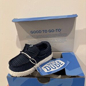 HWT Hey Dude Navy Wally Toddler Sport Mesh